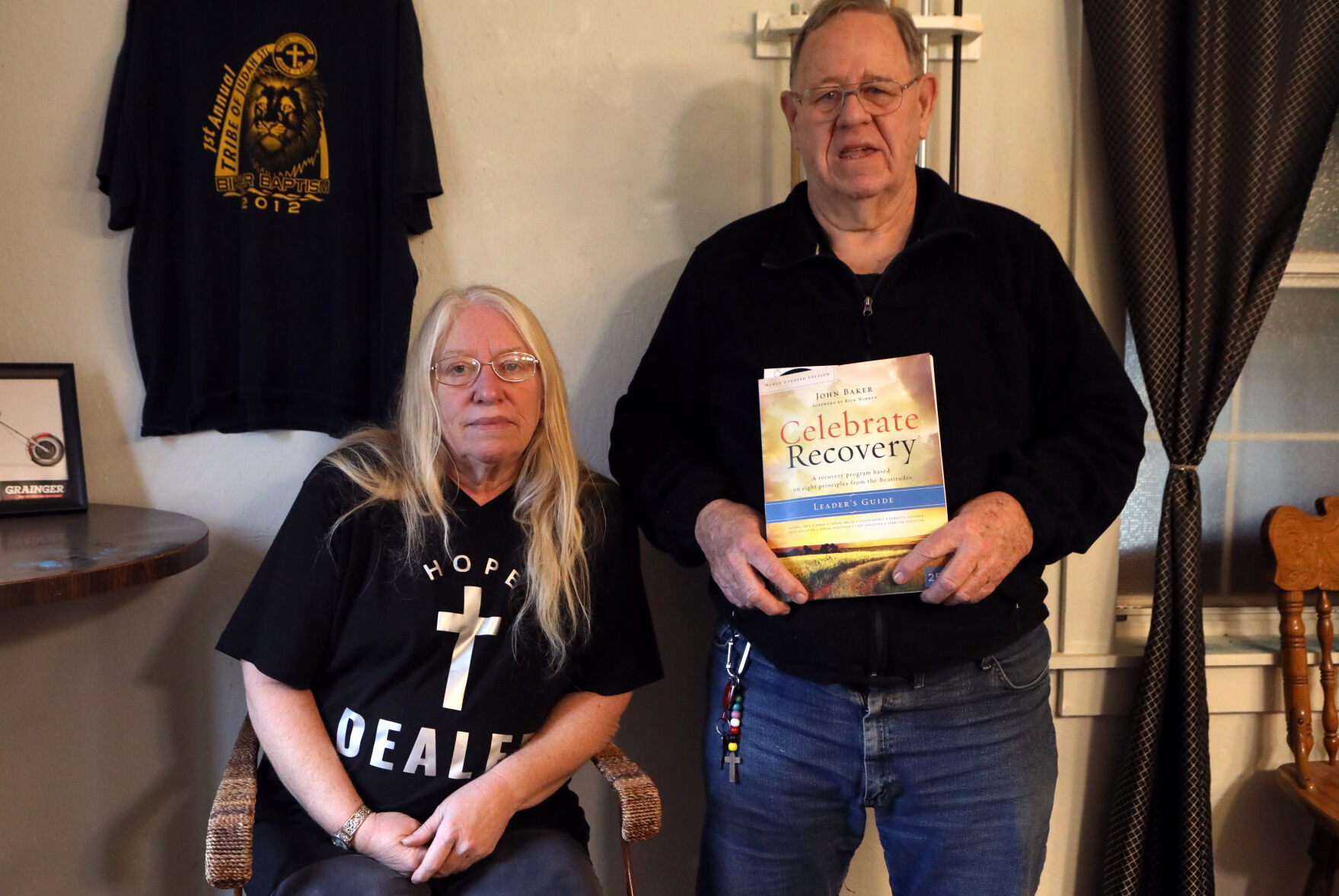 Donna Fowler and Ron Spurgeon photographed in Leslie